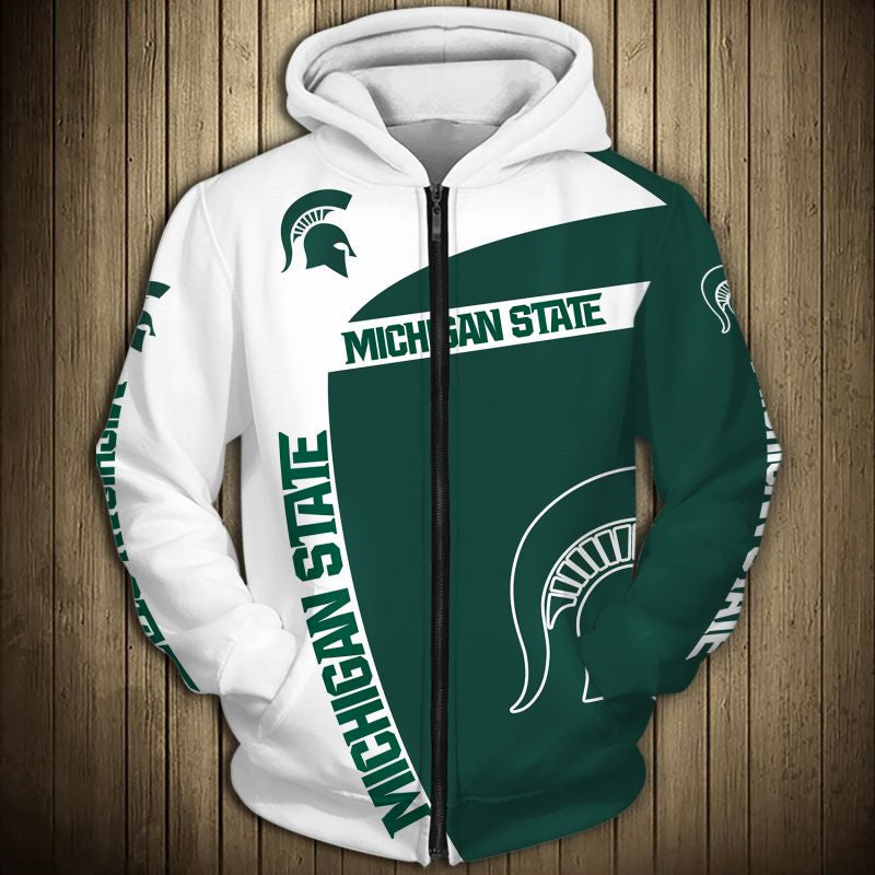 Michigan State Spartans Zip-Up Hoodie - Unleash Your Spartan Spirit